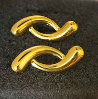 Edelstahl-Ohrringe 18K vergoldet, tolles Design
