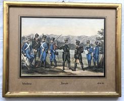 Albert v. Escher (1833-1905) - Lichtdruck - "Infanterie/ZH"