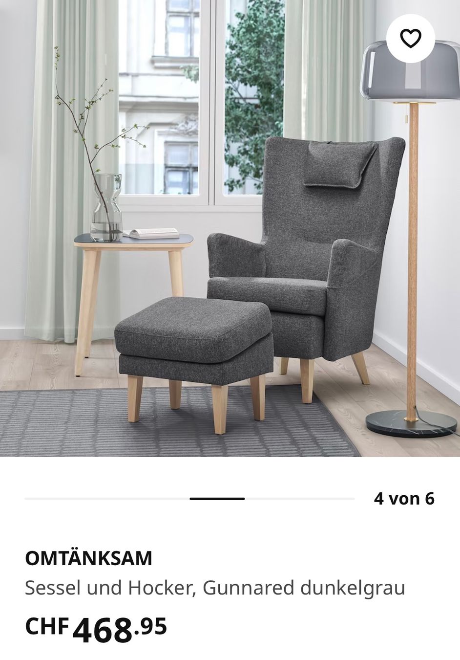 Ikea Poltrone: Sessel mit Hocker / Omtänksam Ikea – Usato da Rümlang venduto da euqinom16 3