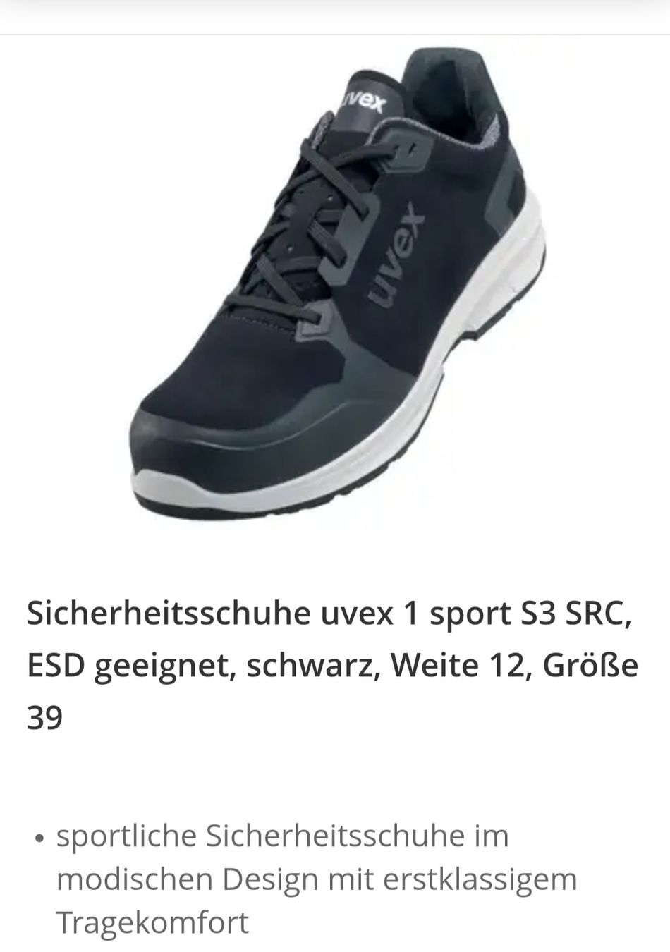 Uvex Damenschuhe: Uvex Sicherheitsschuhe Gr. 39, S3 SRC schwarz – Gebraucht aus Rafz von MuriFinn 7