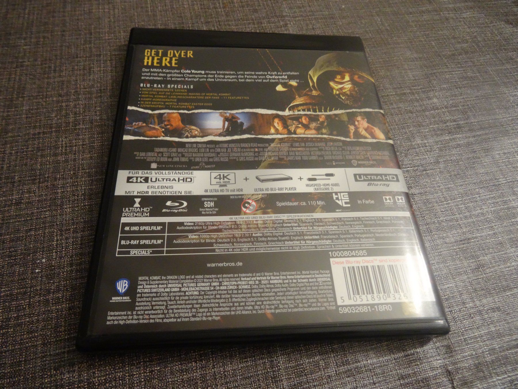 Tutti i DVDs: Mortal Kombat 4K ULTRA HD UHD Blu-ray – Usato da Olten venduto da Disc-Verkauf 2