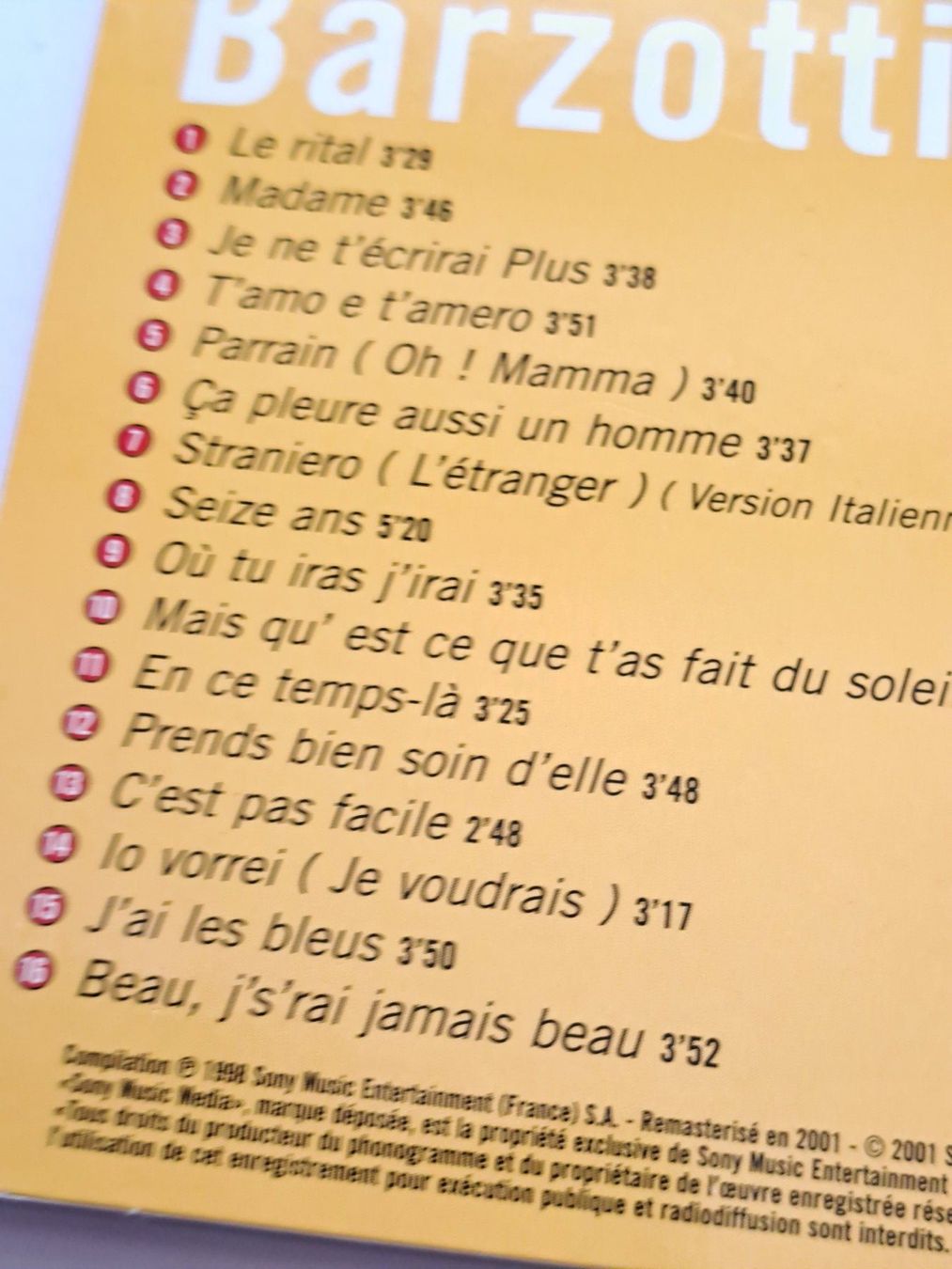CDs: Cd Les Indispensables de Claude Barzotti – Gebraucht aus Pully von bro_n52j 2