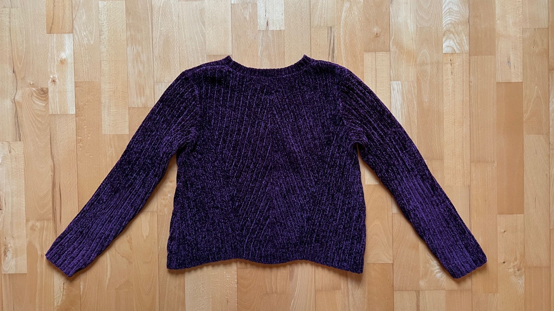 Maglioni & Felpe: Samt-Strickpullover (lila/dunkelviolett) – Nuovo (secondo la descrizione) da Therwil venduto da blubblubblubb 1