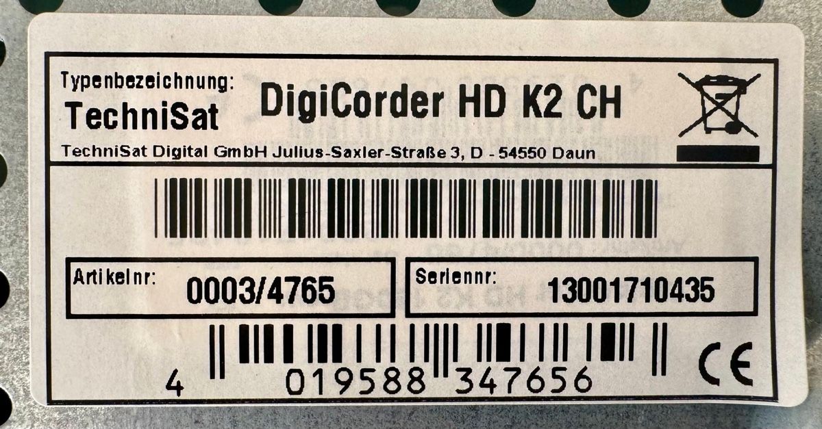Technisat Ricevitori: TechniSat DigiCorder HD K2 CH Receiver guter Zustand – Usato da Bettlach venduto da synology1964 3