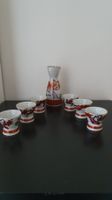 Antikes Sake Set aus Japan / gemarkt / Craquelée Glasur