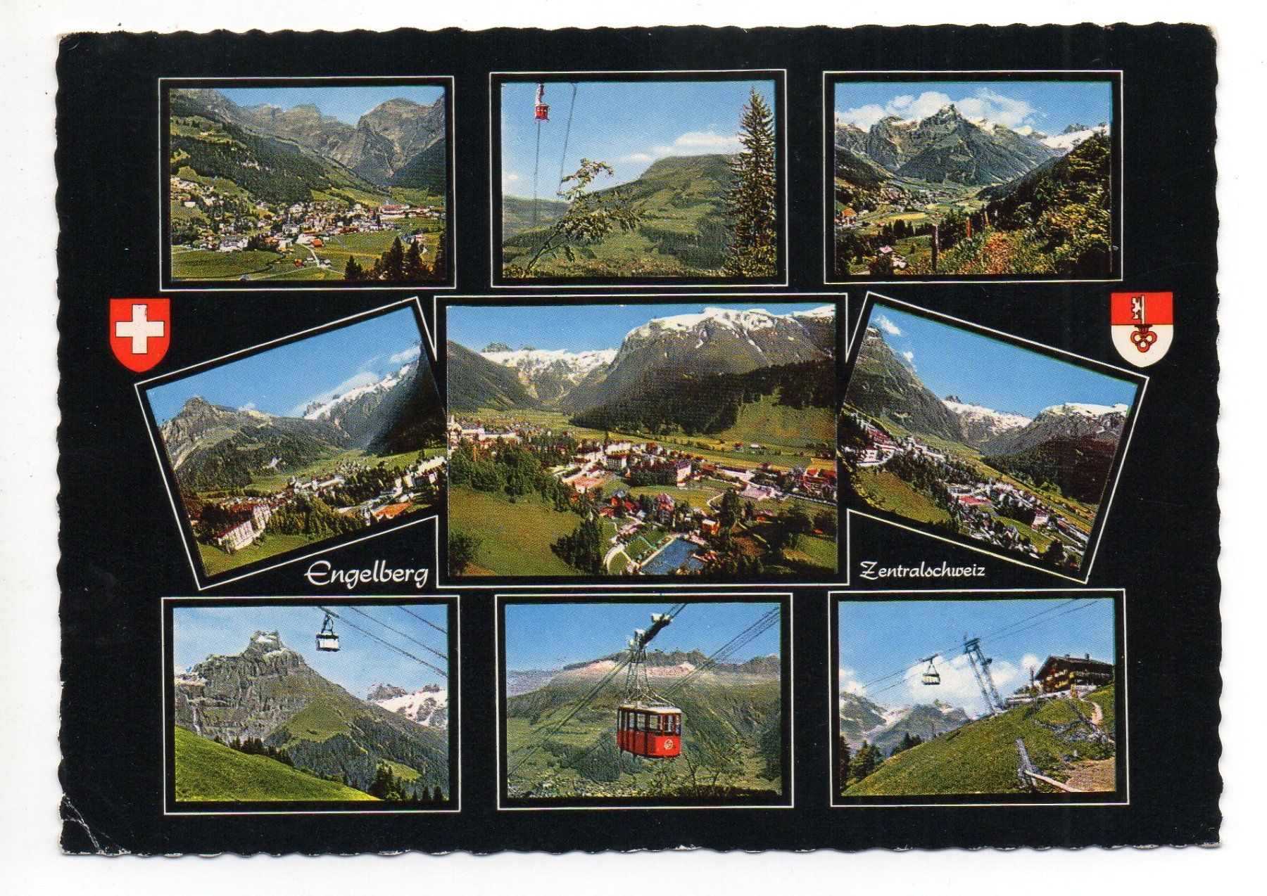 Cartoline postali: Mehrbild-AK ENGELBERG Luftseilbahn – Usato da Jona venduto da philajona