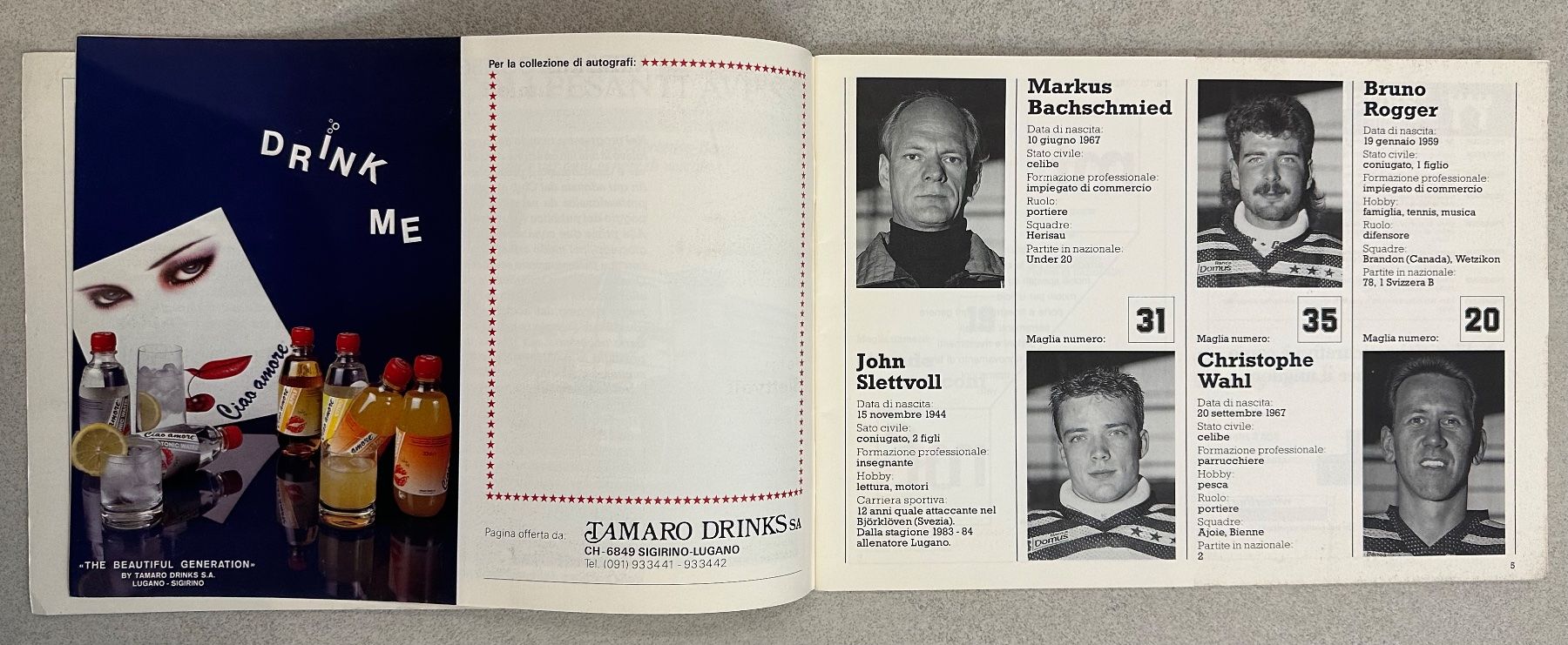 Dokumente: Vintage 50 anni HC Lugano Programma/Programm (1990-91) – Gebraucht aus Contone von Chaos76 2