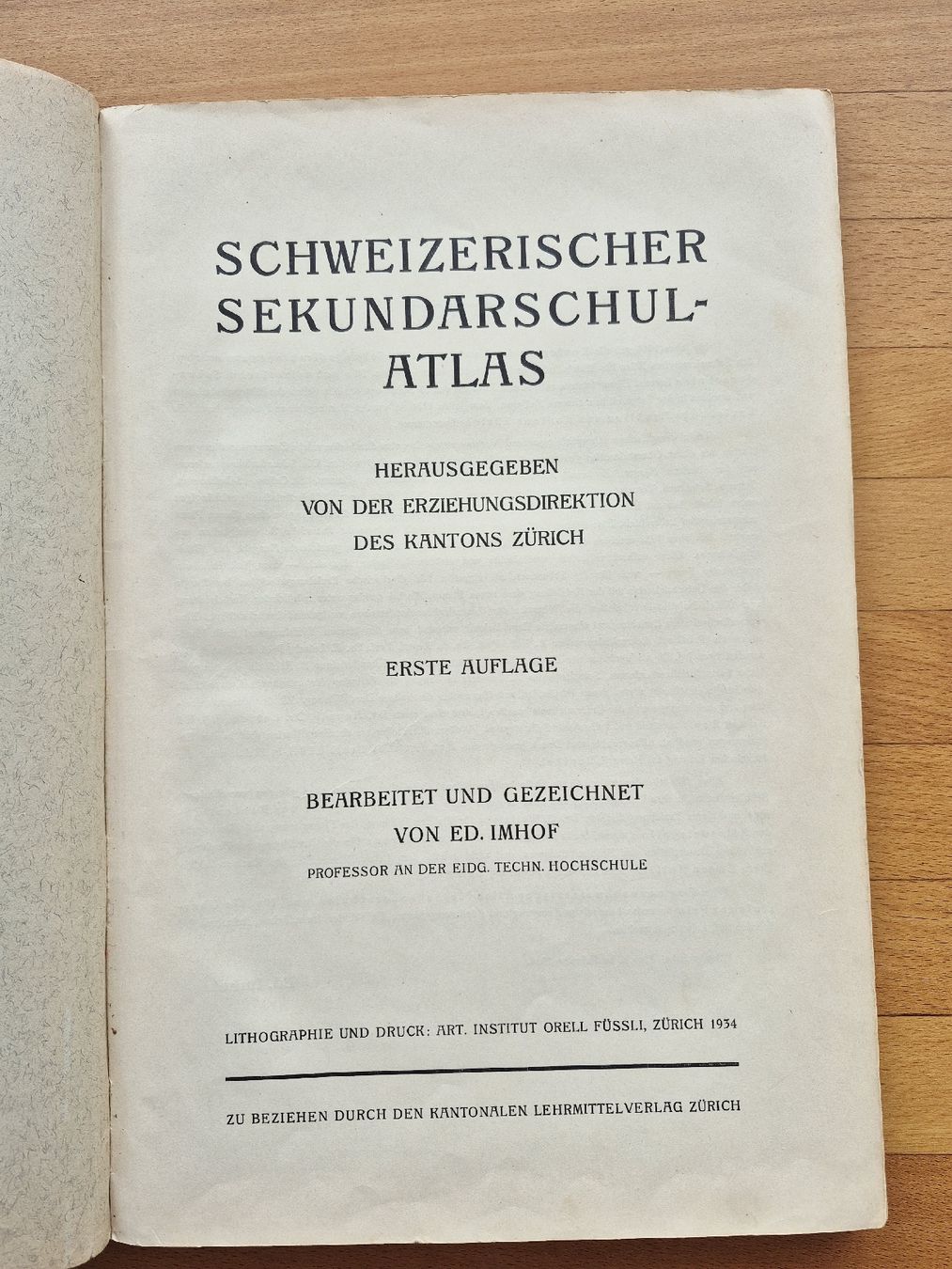 Bücher: Schulbuch, Schweizerischen Sekundarschule-Atlas 1934 – Gebraucht aus Wädenswil von Orso31 2