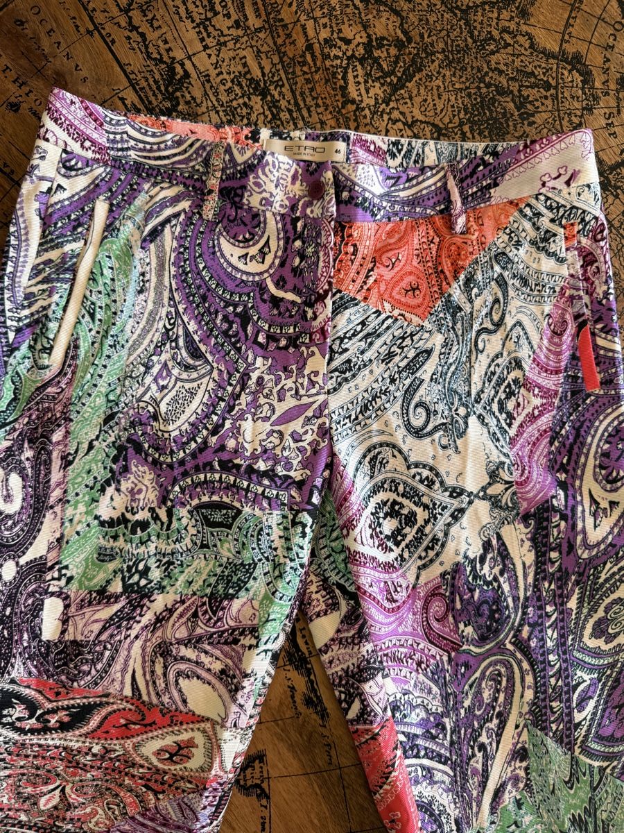 Hosen: ETRO Milano Multicolor Paisley Patchwork Trousers Pants Size – Neu (gemäss Beschreibung) aus Versoix von pen_6hgs 6
