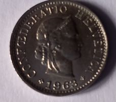 Seltene 5 Rappen Münze 1963 CHF in gutem Zustand