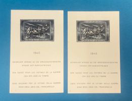 1945 zweimal Spendeblock (postfrisch und Falzrest)
