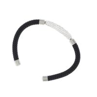 Schönes Damenarmband, Edelstahl mit Strass, schwarz, neuw...