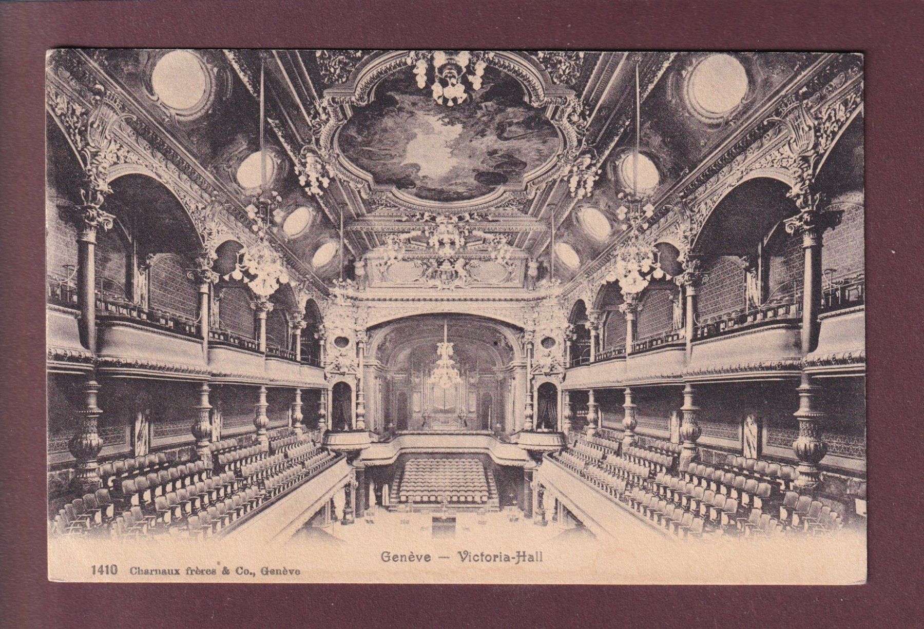 Cartoline postali: GENEVE - Victoria-Hall - 1911 – Usato da Pully venduto da nicecards