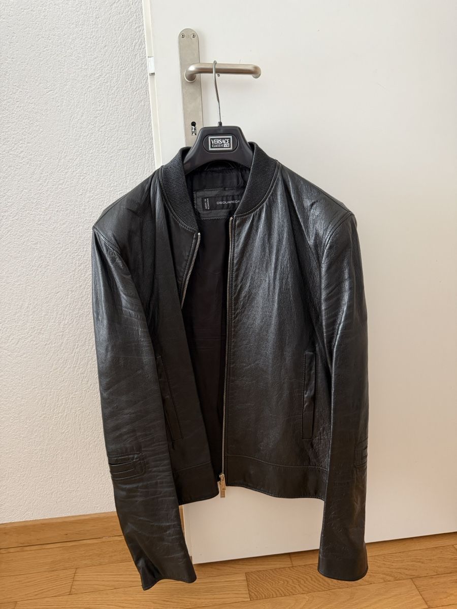 Dsquared2 Giacche: Dsquared2 Leather Jacket - Men's Size 56- Black Biker – Nuovo (secondo la descrizione) da Oberengstringen venduto da Titina90