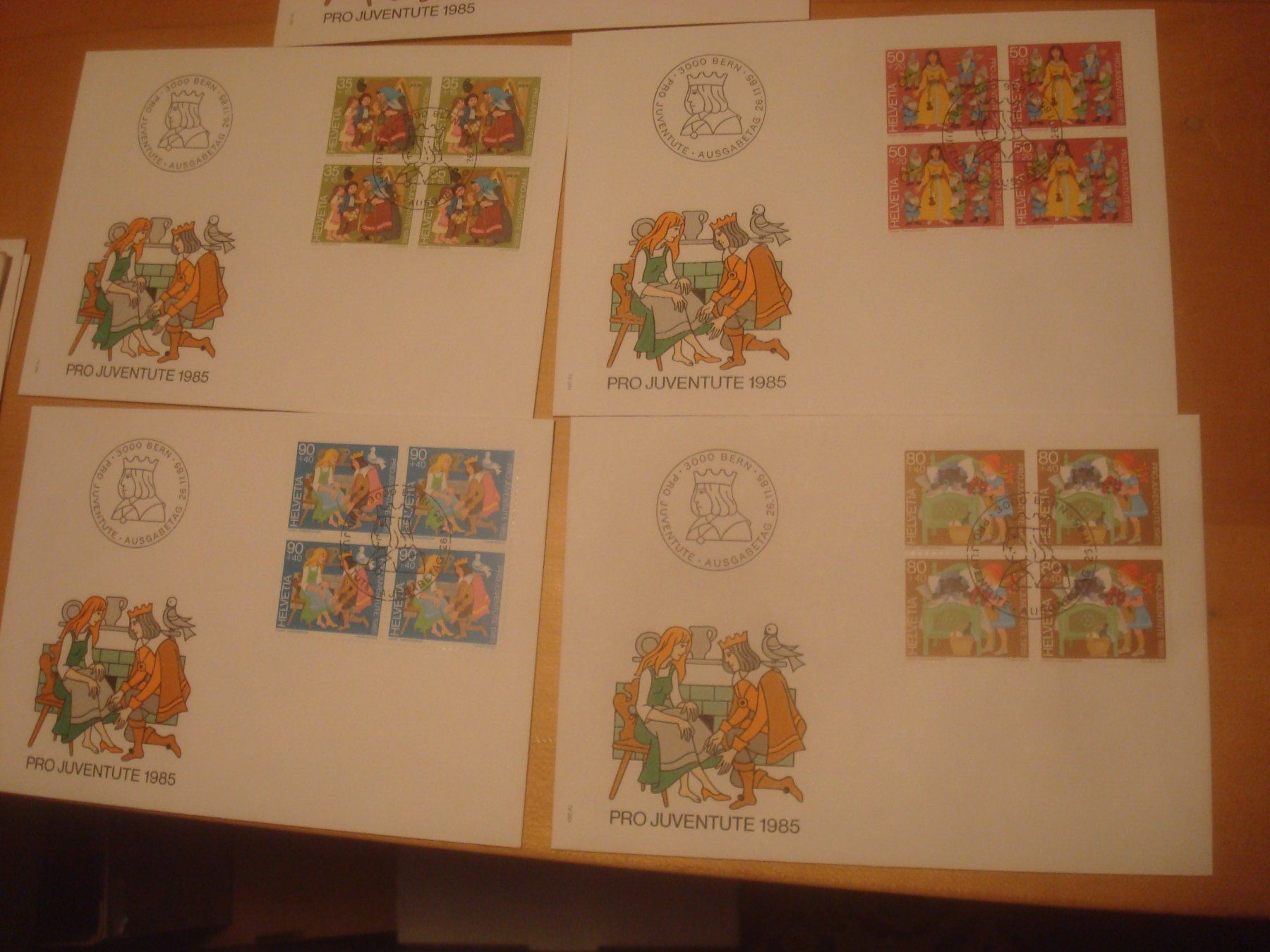 Tutti i francobolli: PJ 1985 FDC Serie und 4er – Usato da Gordola venduto da Polentaefung 2