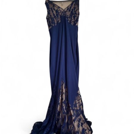Women's Blue and Navy Dress