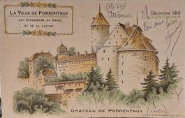 PORRENTRUY - Château de Porrentruy - 1918