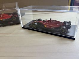 2 Bburago Ferrari SF23 F1 Modelle 1:43 Sainz Leclerc neu