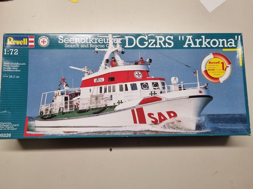 Maquette Revell 05226 – Seenotkreuzer DGzRS Arkona – Bateau De Sauvetage 1/72