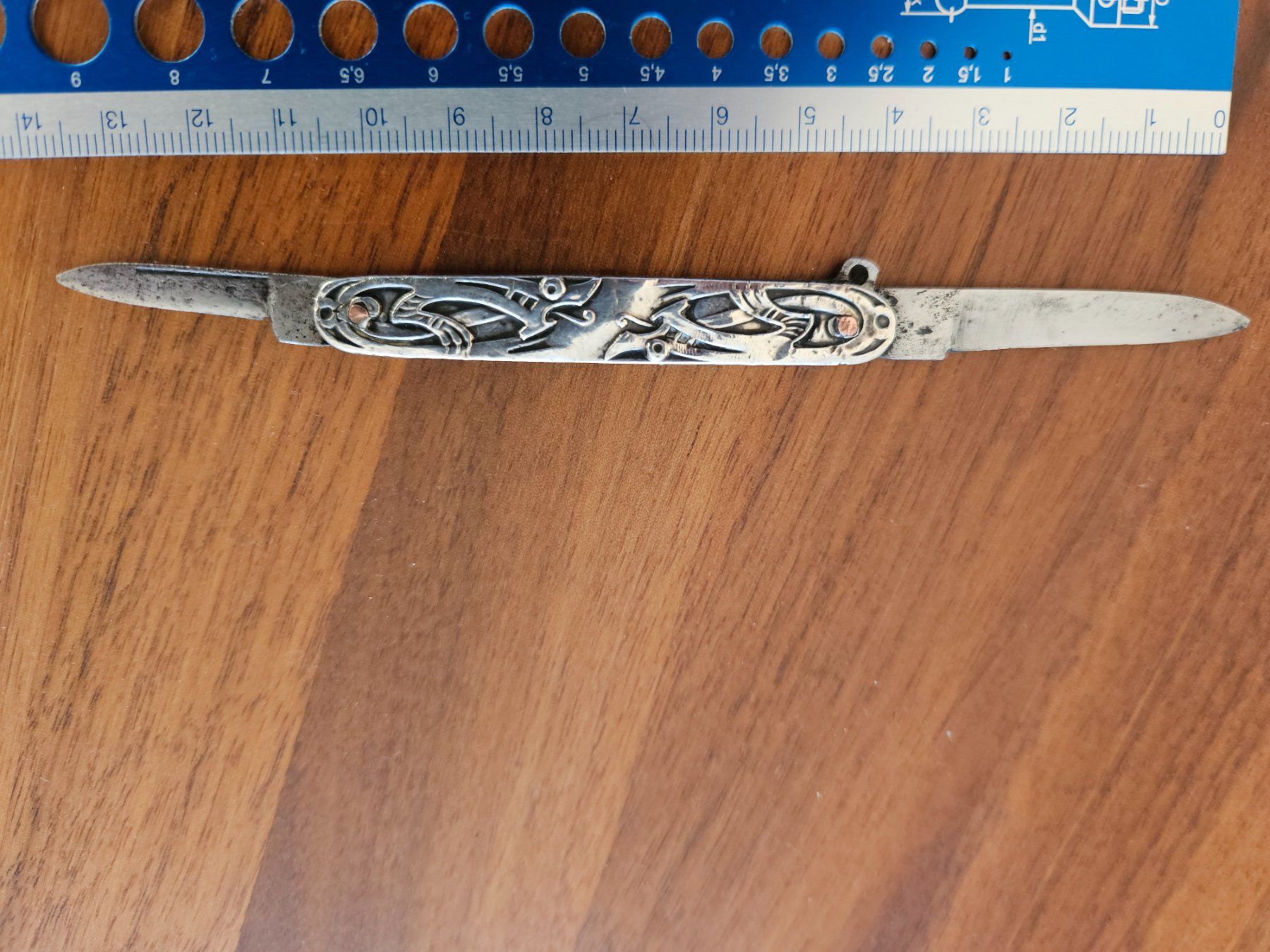 Taschenmesser: Altes Taschenmesser mit Gravur, Silber 830 – Gebraucht aus Untervaz von FullFlap777 2