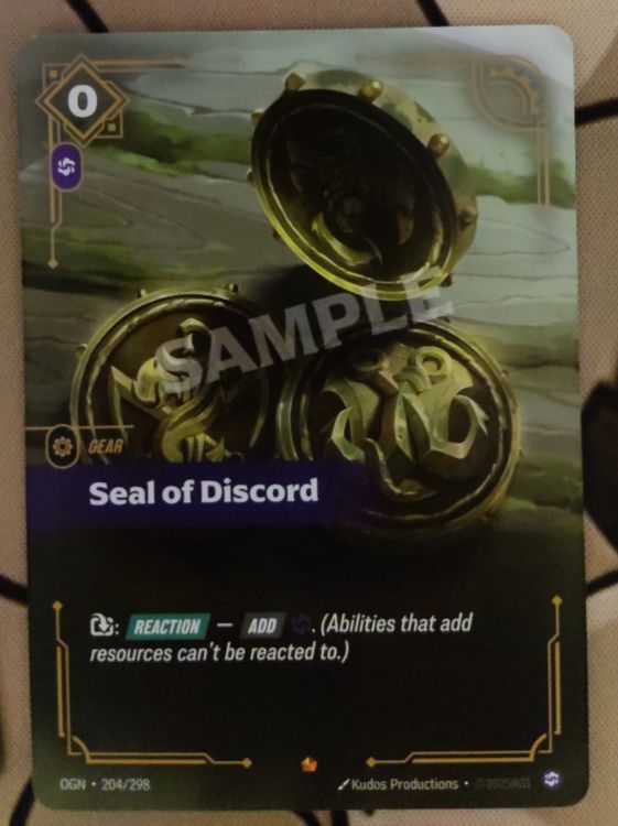 Riftbound - Seal of Discord - Exclusive event Sample (Neu (gemäss ...