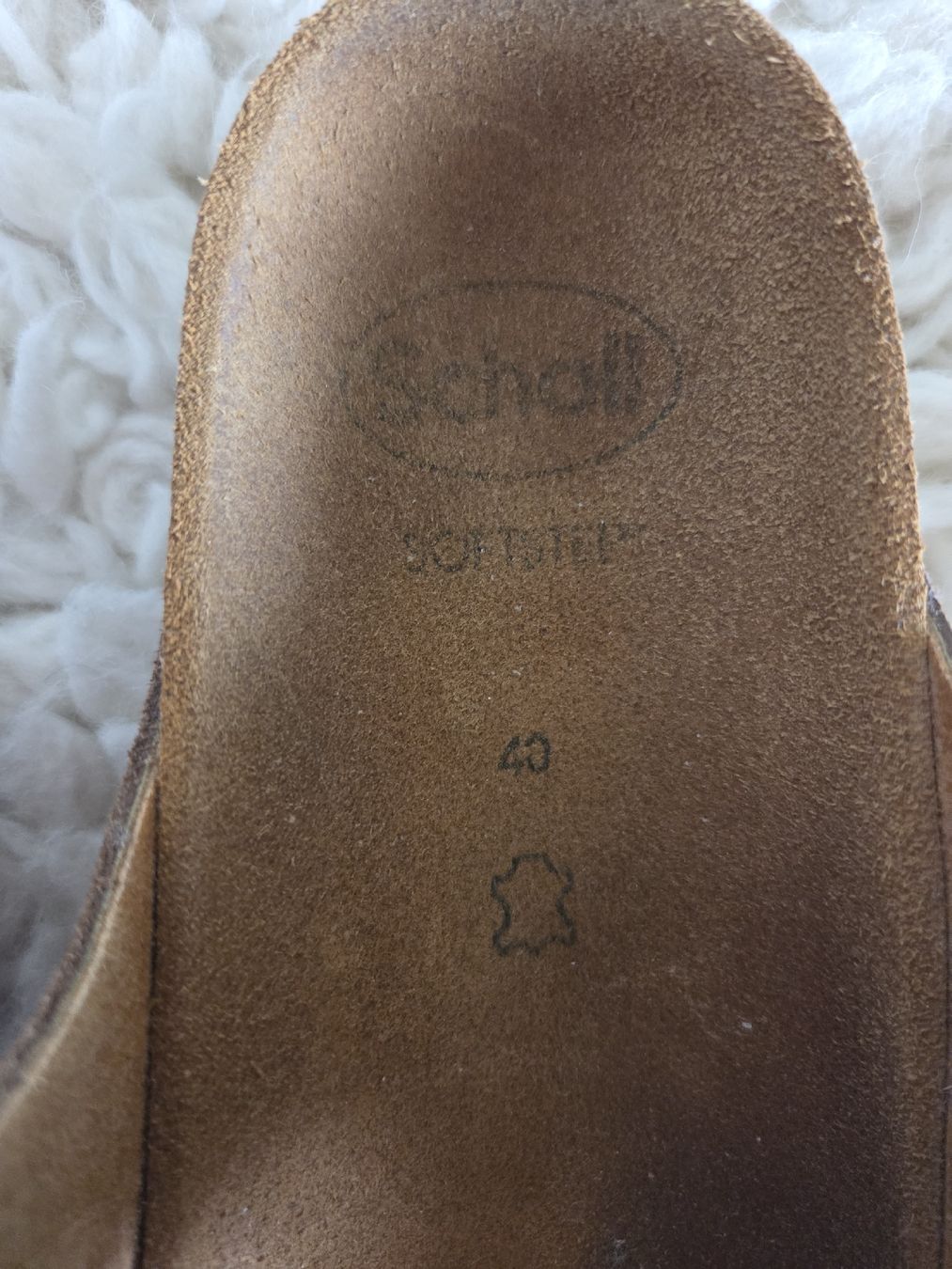 Scholl Scarpe da donna: Pantoffeln Scholl Braune Leder Grosse 40 – Usato da Walchwil venduto da Petulas 2
