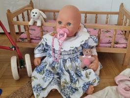Zapf Creation Chou Chou Babypuppe mit Bett & Kinderwagen