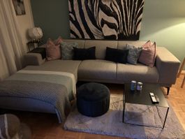 Ecksofa Huber Pfister, grau