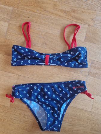 Neu süsser Extend Bikini mit Ankermuster, Gr. 152