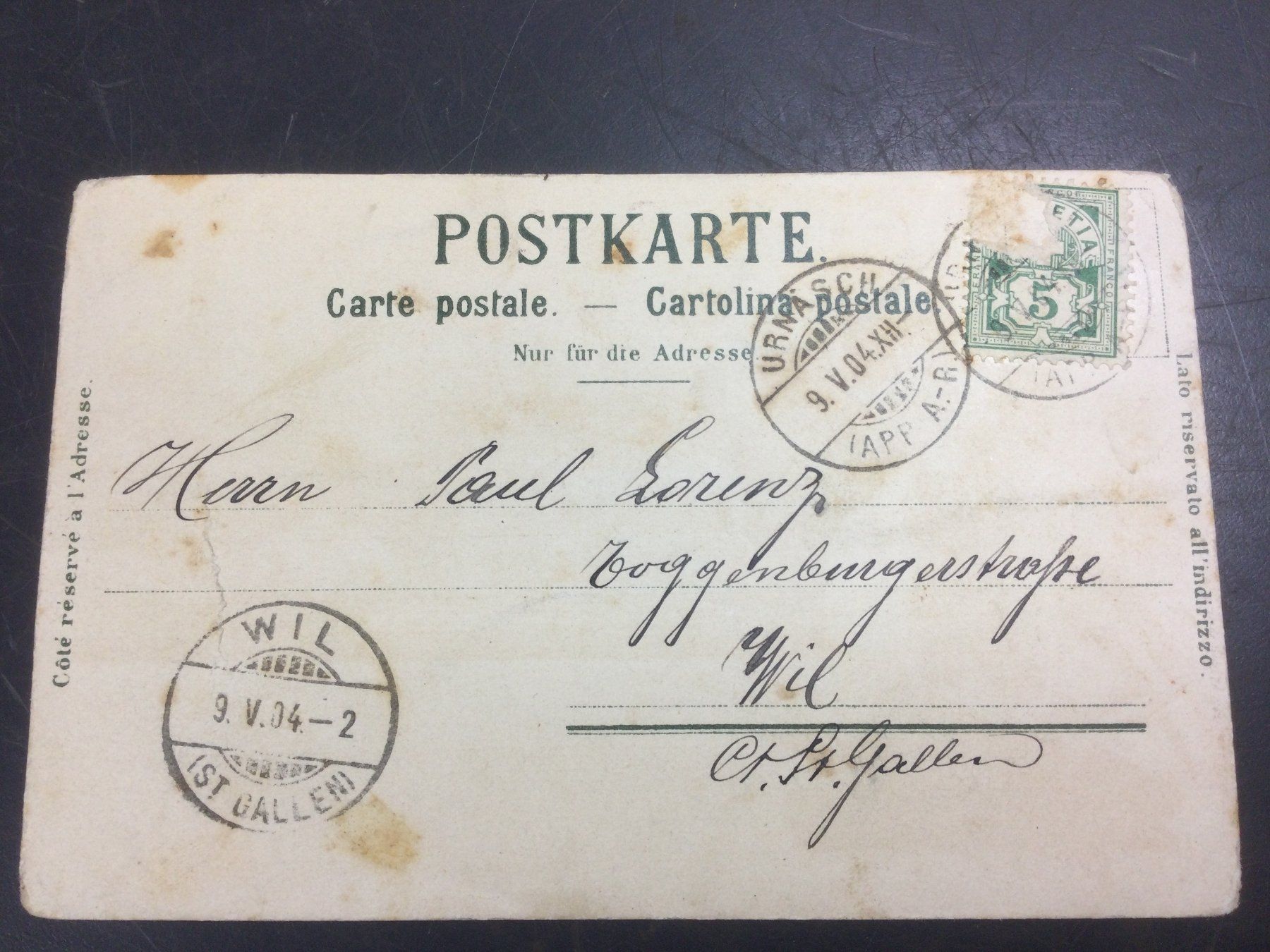 Cartoline postali: Antike Postkarte Gruss vom Rossfall Appenzell – Usato da Wangen SZ venduto da kuriosum12 1