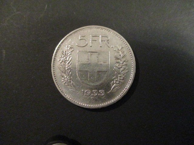 Alle Münzen: 5.- Fr 1933 Superbe pièce  Superbe qualité Top – Gebraucht aus Lovens von Jelmi