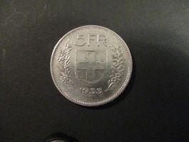 5.- Fr 1933 Superbe pièce  Superbe qualité Top
