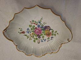 Schale Blumenmuster Goldrand Porzellan Italien Ricard Ginori
