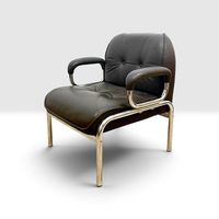 SALE Mid Century Ledersessel by Girsberger