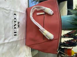COACH Handtasche Leder Koralle neu mit Staubbeutel