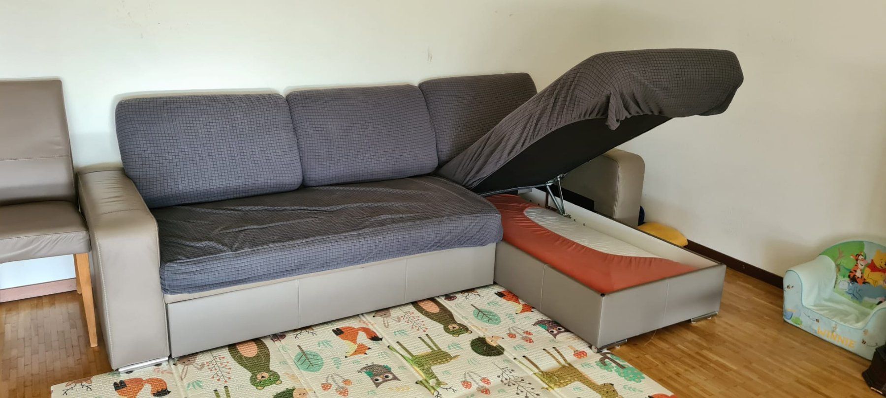 Divani: Sofa Echtleder Taupe mit Schlaffunktion – Usato da Aarau venduto da oksana90 1
