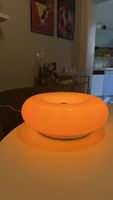Coole Lampe / Tischlampe aus Glas in Orange