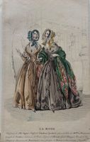 Antike Lithographie, Mode, Paris, um 1840