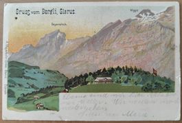 LITHO Gruss vom Bergli um 1900