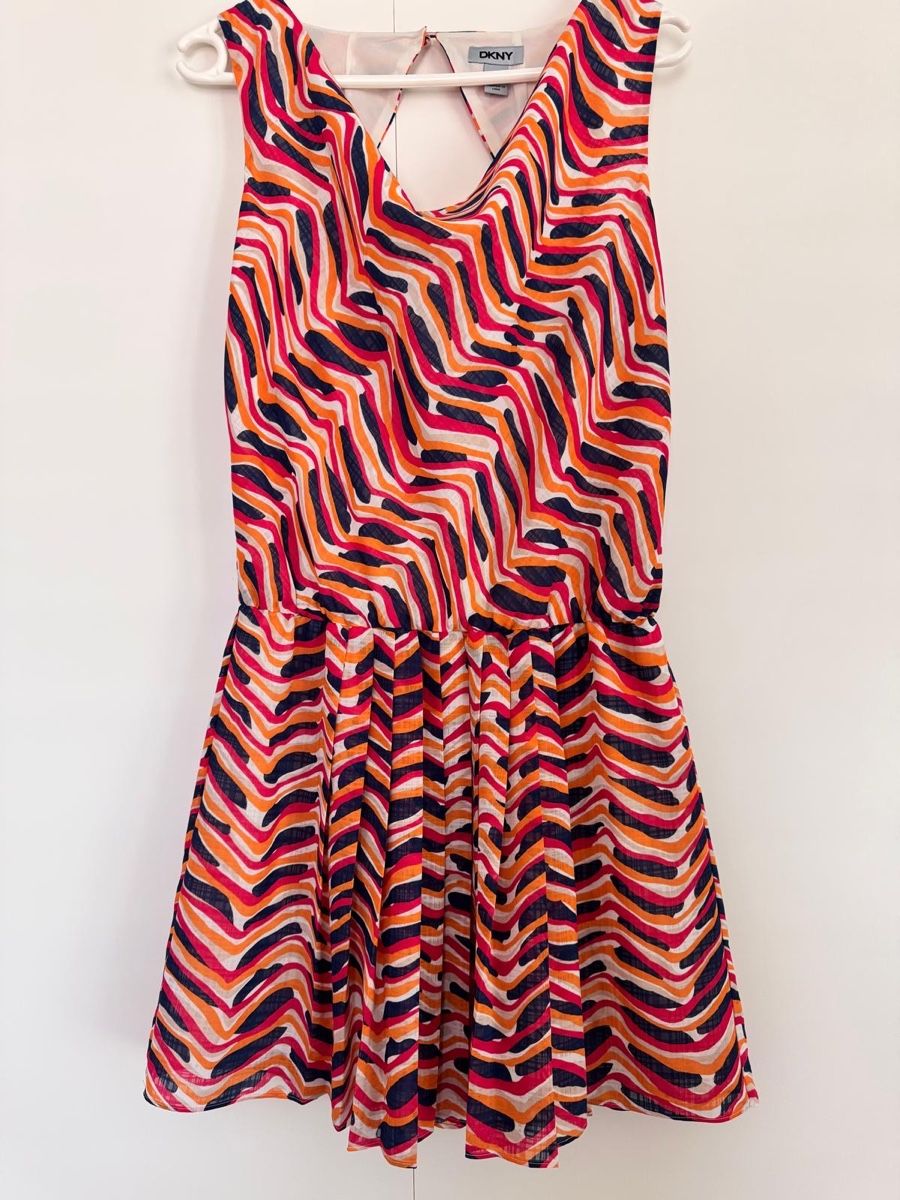DKNY Vestiti: DKNY Sommerkleid, Gr. 8, bunt gemustert – Usato da Adligenswil venduto da agr_6pqd 1