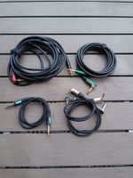 5 Instrumentenkabel  Set 5 diverse Längen gebraucht