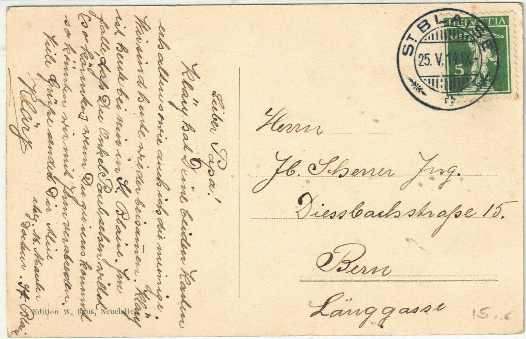Cartoline postali: Saint Blaise - Vue generale – Usato da Ettingen venduto da Kartenplanet 1