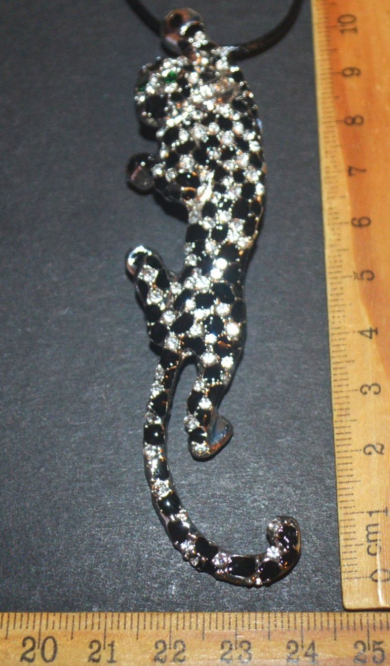 Spille & Fermagli: Brosche oder Halskette C-372B – Leopard silbrig - Strass – Nuovo e nell'imballaggio originale da Goldiwil (Thun) venduto da han_v5b7 3