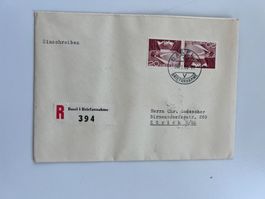 Helvetia Briefmarke ca 1950 Kehrdruck