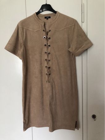 Wildlederoptik Kleid Avant Premiere Gr. 38 Beige