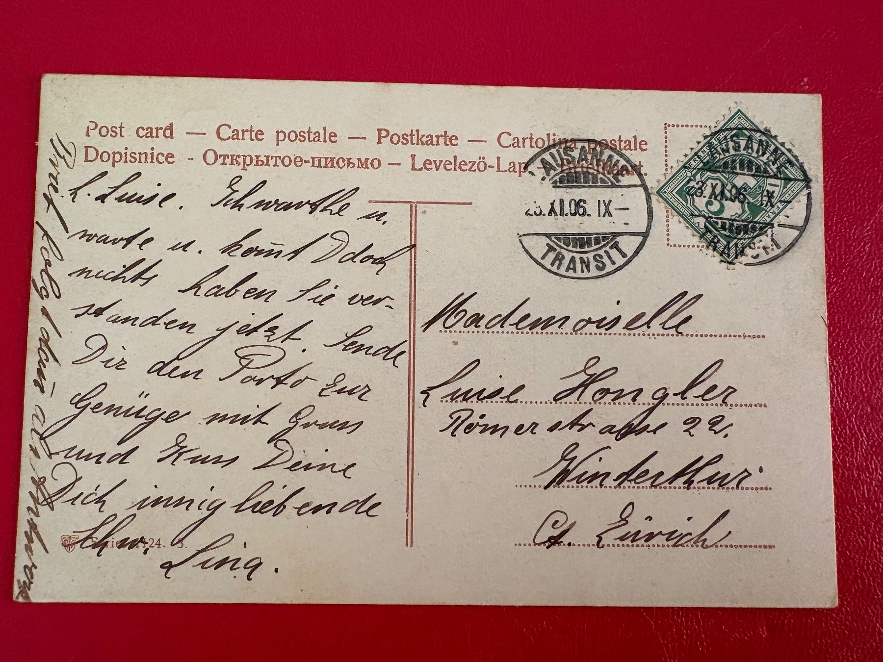 Ansichtskarten: 1906 / Schweizer Briefmarken / Füllfeder – Gebraucht aus St-Légier-Chiésaz von Theo006 1