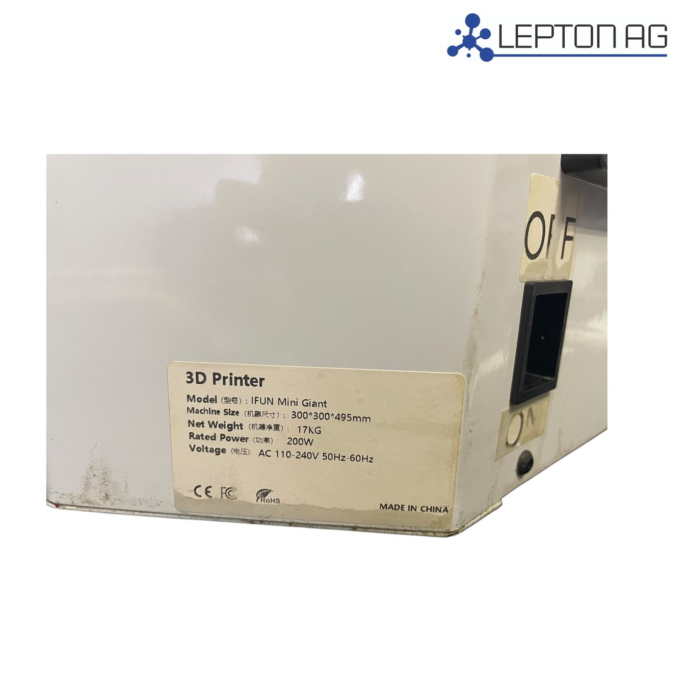 Stampanti 3D: IFUN Mini Giant Resin Printer – Usato da Niederdorf venduto da LeptonAG 5