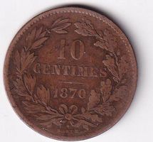 Luxembourg 10 centimes 1870
