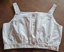Süsses Vintage Top, Weiss mit Spitze - Sommerlicher Look!