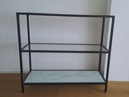 Regal Metall Glas Marmoroptik 3 Etagen neuwertig